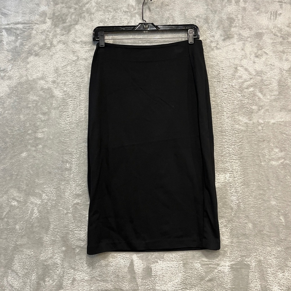 T Tahari Pencil Skirt Women S Black Ponte Knit Stretch Pull On Office Skirt